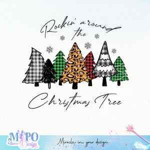 Rockin Round the Christmas Tree sublimation design, png for sublimation, Christmas PNG, Christmas vibes PNG