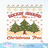 Rockin' Around The Christmas Tree sublimation design, png for sublimation, Christmas PNG,  Christmas SVG