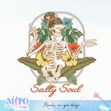 Salty soul sublimation design, png for sublimation, Summer png, Beach vibes PNG