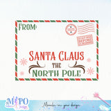 Santa Claus The North Pole 1 design sublimation, png for sublimation, Santa Mails PNG,  Christmas SVG