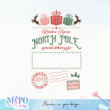 Santa Sack 2 design sublimation, png for sublimation, Santa Mails PNG,  Christmas SVG