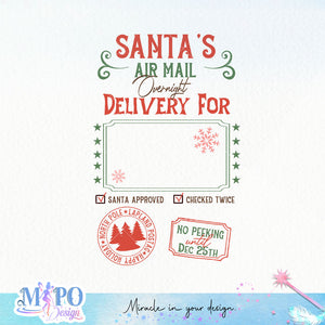 Santa Sack 2 design sublimation, png for sublimation, Santa Mails PNG,  Christmas SVG