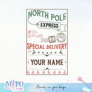 Santa Sack_1 design sublimation, png for sublimation, Santa Mails PNG,  Christmas SVG