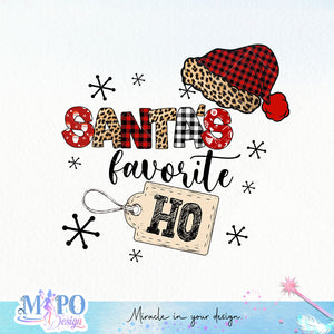 Santa's Favorite Ho sublimation design, png for sublimation, Christmas PNG, Christmas vibes PNG