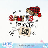 Santa's Favorite Ho sublimation design, png for sublimation, Christmas PNG, Christmas vibes PNG