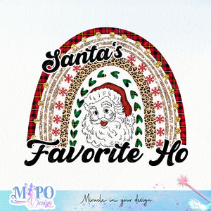 Santa's favorite ho sublimation design, png for sublimation, Rainbow PNG, Christmas rainbow PNG