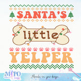 Santa's little yelper design, png for sublimation, Christmas PNG,  Christmas SVG