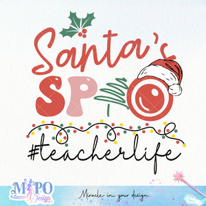Santa's spy #teacherlife sublimation m design, png for sublimation, Christmas teacher PNG, Christmas SVG, Teacher Svg
