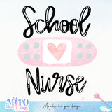 School nurse sublimation design, png for sublimation, Nurse PNG, Nurse life PNG