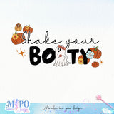 Shake your Boo-ty sublimation design, png for sublimation, Boo halloween design, Halloween styles, Retro halloween design