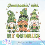 Shamrockin' with my gnomies sublimation design, png for sublimation, Patrick's day PNG, Holiday PNG, Ireland's Independence day PNG