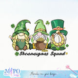 Shenanigans Squad sublimation design, png for sublimation, Patrick's day PNG, Holiday PNG