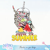 Sippin' on Summer sublimation design, png for sublimation, Summer png, Beach vibes PNG