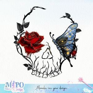 Skull Butterfly sublimation design, png for sublimation, Gothic halloween design, Halloween styles