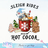 Sleigh rides and hot cocoa sublimation design, png for sublimation, Christmas PNG, Drink and Gnomes PNG