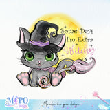 Some Days I'm Extra Witchy sublimation design, png for sublimation, Witch PNG, Halloween characters PNG
