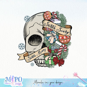 Sorta Merry Sorta Scary sublimation design, png for sublimation, Christmas PNG, Christmas Skeleton PNG