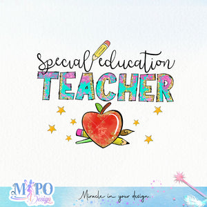 Special education teacher sublimation design, png for sublimation, Retro teacher PNG, Teacher life PNG