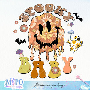 Spooky Babe sublimation design, png for sublimation, Retro Halloween design, Halloween styles