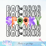 Spooky Dog Mama sublimation design, png for sublimation, Halloween Dog vibes png, halloween animals png