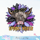 Spooky Heifer sublimation design, png for sublimation, Farm Animials vibes png, halloween animals png