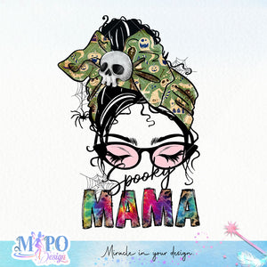 Spooky mama sublimation design, png for sublimation, Vintage Halloween design, Halloween styles