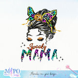 Spooky mama sublimation design, png for sublimation, halloween png, Holiday vibes sublimation