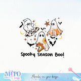 Spooky season boo sublimation design, png for sublimation, Boo halloween design, Halloween styles, Retro halloween design