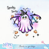 Spooky spooky spooky sublimation design, png for sublimation, Retro Halloween design, Halloween styles