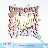 Spooky spooky spooky vibes sublimation design, png for sublimation, halloween png, Holiday vibes sublimation