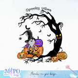 Spooky vibes only sublimation design, png for sublimation, Retro Halloween design, Halloween styles