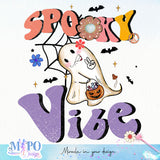 Spooky vibe sublimation design, png for sublimation, halloween png, Holiday vibes sublimation