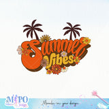 Summer Vibes sublimation design, png for sublimation, Summer png, Beach vibes PNG