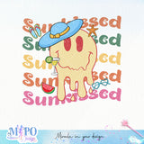 Sunkissed sublimation design, png for sublimation, Retro png, Positive quote PNG
