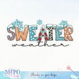 Sweater weather sublimation design, png for sublimation, Winter PNG, Cozy winter vibes PNG