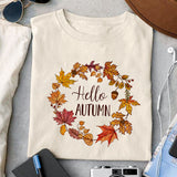 Hello autumn Sublimation design, png for sublimation, Autumn PNG, Positive vibe PNG, Autumn vibe PNG