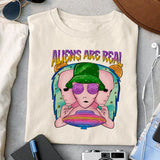 Aliens Are Real sublimation design, png for sublimation, Aliens PNG, Outer space PNG