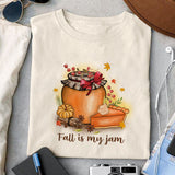 Fall is my jam sublimation design, png for sublimation, Autumn PNG, Positive vibe PNG, Autumn vibe PNG