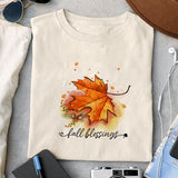 Fall blessings sublimation design, png for sublimation, Autumn PNG, Positive vibe PNG, Autumn vibe PNG