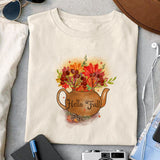 Hello Fall sublimation design, png for sublimation, Autumn PNG, Positive vibe PNG, Autumn vibe PNG