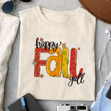 Happy Fall y'all sublimation design, png for sublimation, Autumn PNG, Positive vibe PNG, Autumn vibe PNG