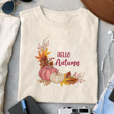 Hello Autumn sublimation design, png for sublimation, Autumn PNG, Positive vibe PNG, Autumn vibe PNG