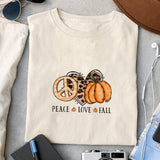 Peace Love sublimation design, png for sublimation, Autumn PNG, Positive vibe PNG, Autumn vibe PNG