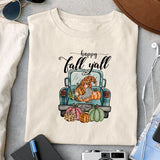 Happy fall y'all sublimation design, png for sublimation, Autumn PNG, Positive vibe PNG, Autumn vibe PNG