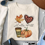 Hello fall sublimation design, png for sublimation, Autumn PNG, Positive vibe PNG, Autumn vibe PNG