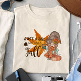 Just a girl who loves fall sublimation design, png for sublimation, Autumn PNG, Positive vibe PNG, Autumn vibe PNG