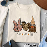 Peace love fall sublimation design, png for sublimation, Autumn PNG, Positive vibe PNG, Autumn vibe PNG