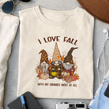 I love fall with my gnomies most of all sublimation design, png for sublimation, Autumn PNG, Positive vibe PNG, Autumn vibe PNG