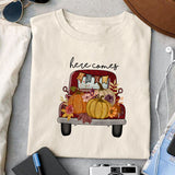 Here comes Fall Sublimation design, png for sublimation, Autumn PNG, Positive vibe PNG, Autumn vibe PNG