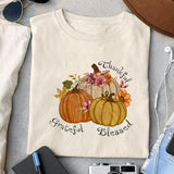 Thankful Grateful Blessed Sublimation design, png for sublimation, Autumn PNG, Positive vibe PNG, Autumn vibe PNG